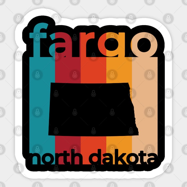 Fargo North Dakota Retro Sticker by easytees